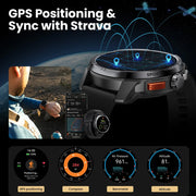 HAYLOU Solar Ultra GPS Smart Watch 1.6” AMOLED Display 60Hz Refresh Rate Bluetooth Calls 5ATM Water Resistance Sports Smartwatch