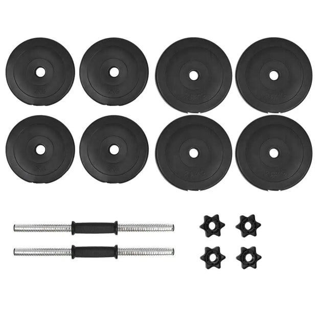 14-Piece 20kg Adjustable Dumbbell Set for Home Gym - Strength Training Weight Kit