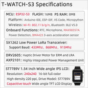 LILYGO® T-Watch-S3 Programmable Touchable Watch Integrated ESP32-S3 WIFI Bluetooth LoRa BMA423 Sensor MAX98357A Mic Speaker