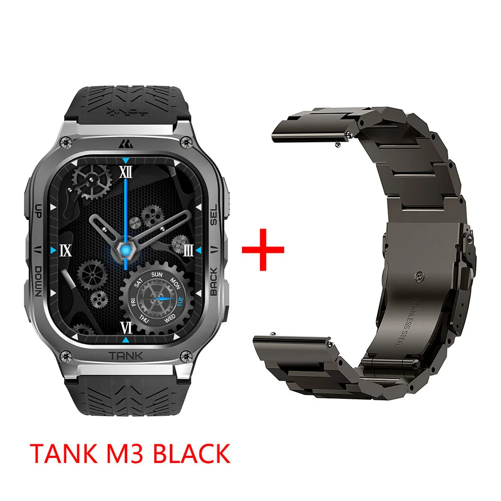 2024 Original KOSPET TANK M3 Smart Watch Men Smartwatch For Women 480mAh Digital Fitness AMOLED AOD Bluetooth Waterproof Watches