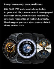 HT30 OPEN-HarmonyOS Smart Watch AMOLED 2GB ROM Men Sport Watches Local Video Custom Dials NFC Heart Rate Blood Oxygen Smartwatch