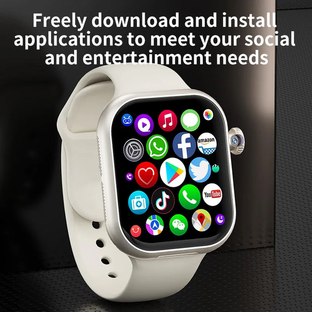 S10 Plus Smart Watch 4G Android 256GB Storage 4G/5G LTE Sim Card GPS WIFI 2.29 inch 490*580 Amoled NEW Smartwatch Rotary Camera