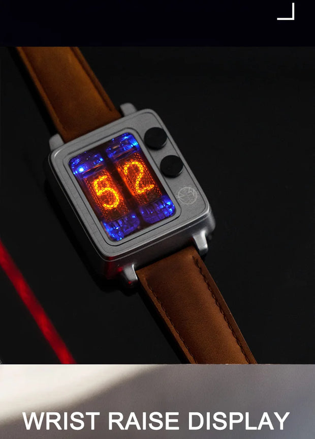 NEONWORKS new BTF nixie tube watch CRT TV retro design UNIQUE IN16 VACCUM ELECTRICAL PUNK CREATION LIMITED SELLING