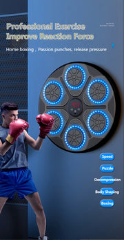 New Music Boxing Machine Smart Bluetooth Wall Mounted Music Boxing Trainer Gym Home Electronic Boxing Target Punching Equipment