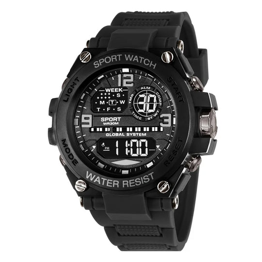 Top Luxury Electronic Watch for Man Outdoor Sport Watch Stopwatch Waterproof Calendar Digital Clock 24355