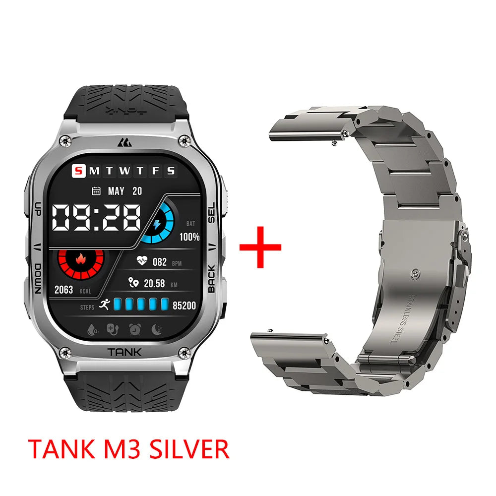 2024 Original KOSPET TANK M3 Smart Watch Men Smartwatch For Women 480mAh Digital Fitness AMOLED AOD Bluetooth Waterproof Watches