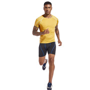 Men's Running T Shirt Summer Sportswear Skinny T-shirt Gym Fitness Sport Tops Tee Elastic Athletic Tights Compression Shirts Men