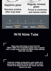 NEONWORKS new BTF nixie tube watch CRT TV retro design UNIQUE IN16 VACCUM ELECTRICAL PUNK CREATION LIMITED SELLING