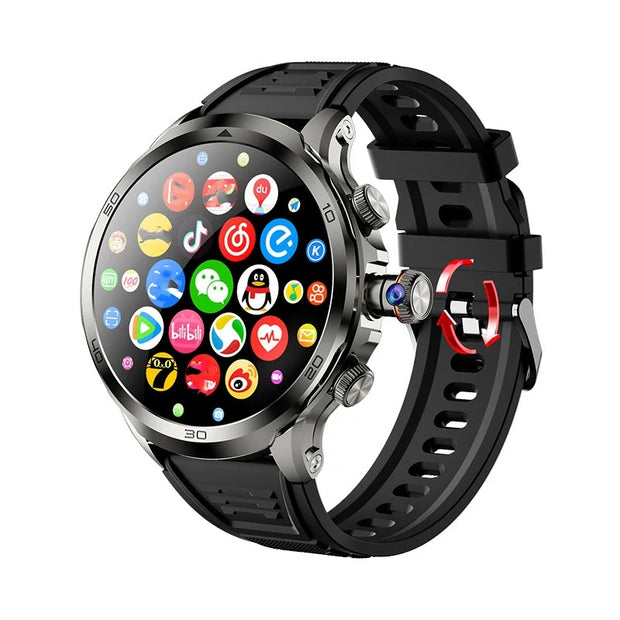 NEW Arrival 4G Full Netcom Android Smartwatch 1.95 inch Amoled Spherical Screen 256GB Storage GPS WIFI Download Smart Watch H19