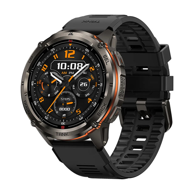 KOSPET TANK T3 Ultra 2 GPS Smart Watch Men Compass Altimeter Barometric 60 Days Battery 5ATM IP69K Waterproof AMOLED BT Call