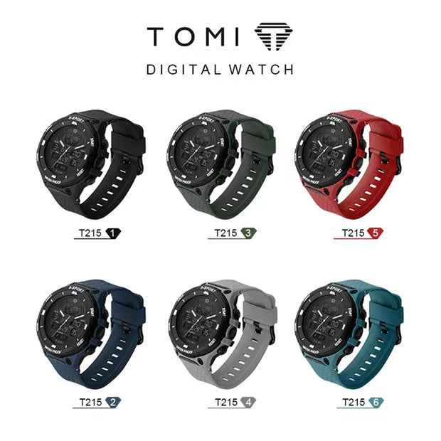 TOMI Men's Sports Watch Multi functional 30M Waterproof Outdoor Sports Electronic Watch Student Military Watch