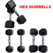 2pc 2.5kg/ 5kg/7.5kg Hexagon Dumbbells Gym Weights for Exercise Dumbbell Men's Fitness Equipment Home Ladies Rubber Dumbbells