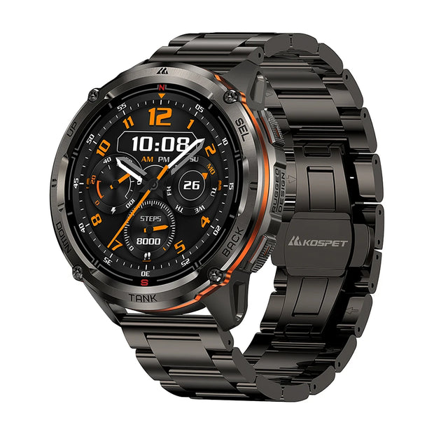 KOSPET TANK T3 Ultra 2 GPS Smart Watch Men Compass Altimeter Barometric 60 Days Battery 5ATM IP69K Waterproof AMOLED BT Call