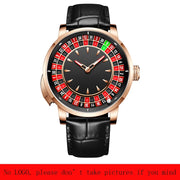 Pindu Gambling Dish Series Full Automatic Mechanical Watch for Men European Roulette Game Sports Fun Design Party Watch