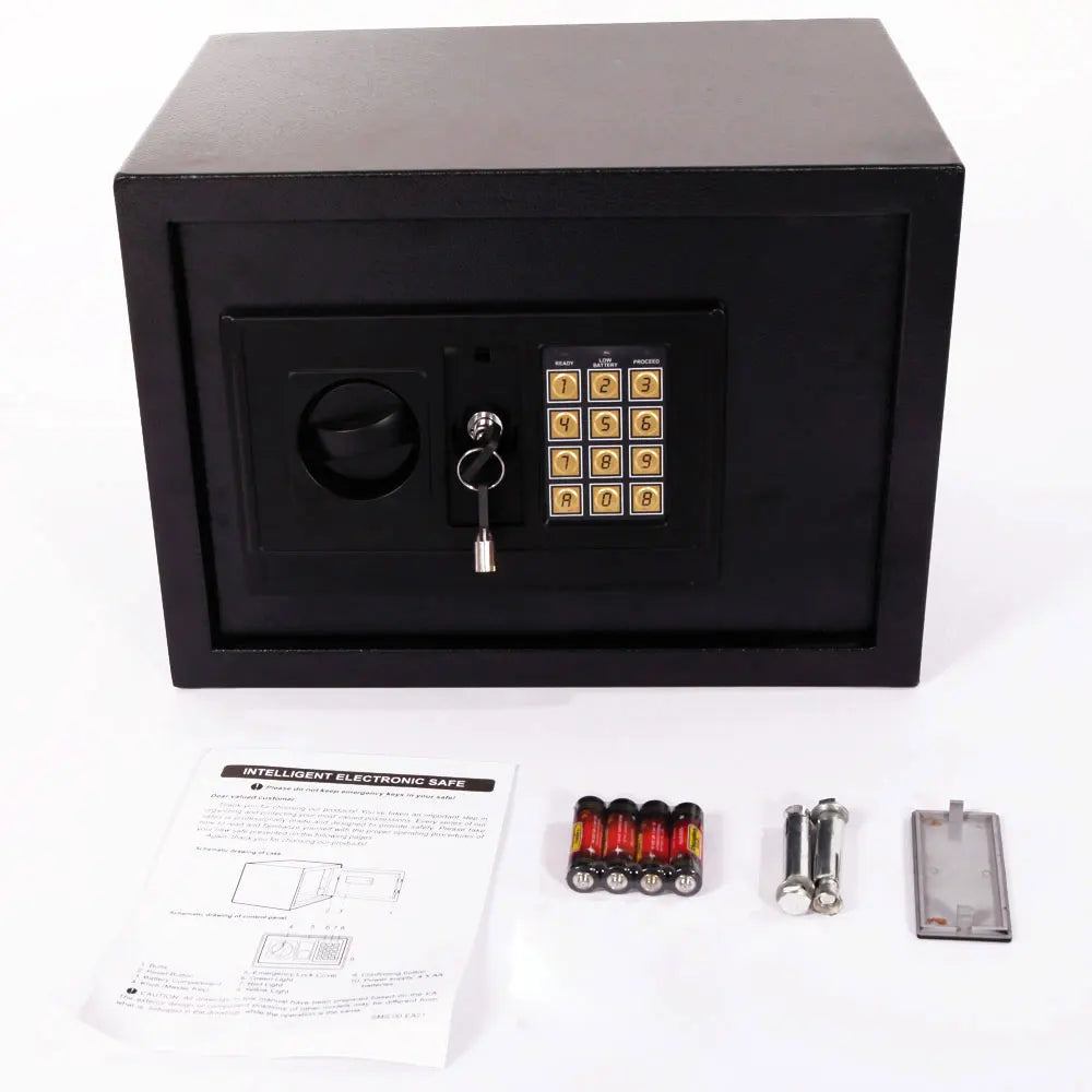 E25EA Small Size Electronic Digital Steel Safe Strongbox Black