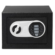 17E Upgraded Electronic Password Steel Safe Box for Home Use - Black Security Storage