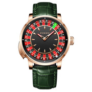 Pindu Gambling Dish Series Full Automatic Mechanical Watch for Men European Roulette Game Sports Fun Design Party Watch