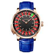 Pindu Gambling Dish Series Full Automatic Mechanical Watch for Men European Roulette Game Sports Fun Design Party Watch