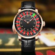 Pindu Gambling Dish Series Full Automatic Mechanical Watch for Men European Roulette Game Sports Fun Design Party Watch