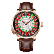 Pindu Gambling Dish Series Full Automatic Mechanical Watch for Men European Roulette Game Sports Fun Design Party Watch