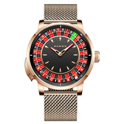 Pindu Gambling Dish Series Full Automatic Mechanical Watch for Men European Roulette Game Sports Fun Design Party Watch